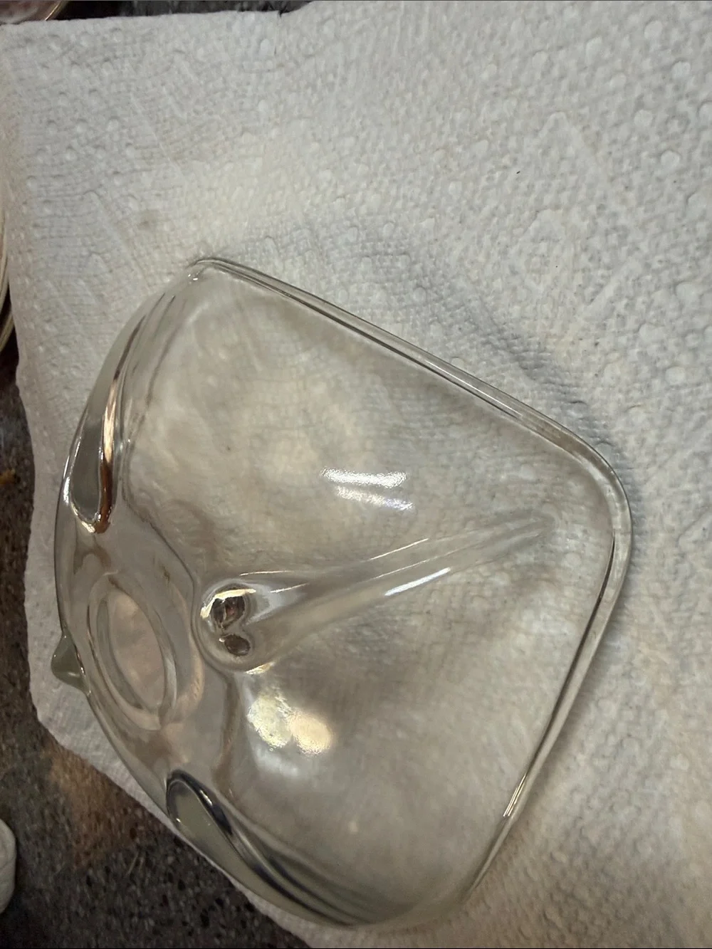 Vintage Anchor Hocking Swedish Modern Teardrop Foot Bowl